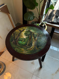 Forest Muse – Hand-Painted Rosewood Coffee Table Table Hue&Home Atelier 